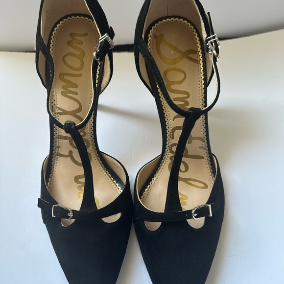 Sam Edelman Nordstrom Black T-Strap Heels - Picture 1 of 8